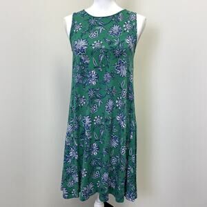 LOFT Floral Swing Jersey Dress M Sleeveless Cottagecore